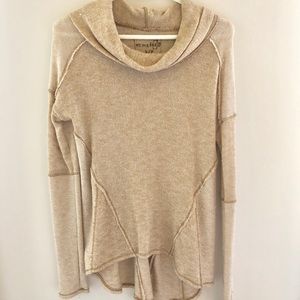 Free People Layered Neck Cream Sweater